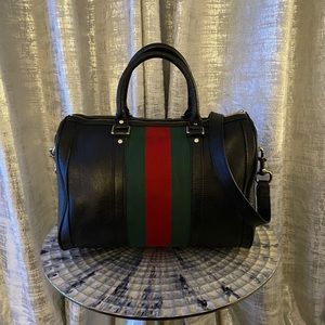 Authentic Vintage Gucci Boston Bag - Black, Red, Green            Firm on price!